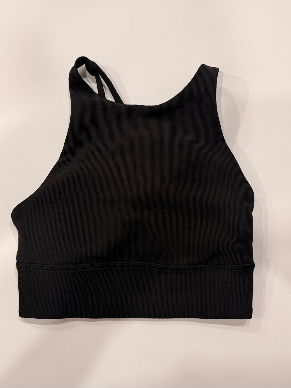 lululemon athletica Black High-Neck Ribbed Sports Bra